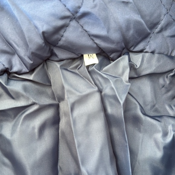 Navy Blue Quilted Snowsuit with Mittens | Medium - Picture 7 of 7